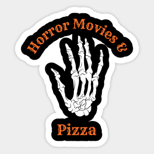 Horror Movies and Pizza| Halloween Party Sticker